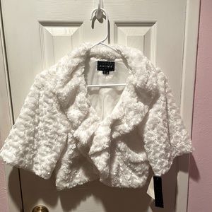 White fuzzy jacket